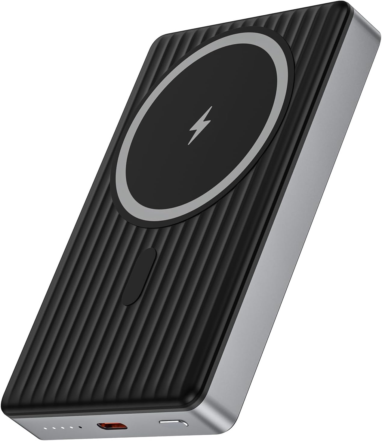 Wireless Portable Charger, 10000mAh Magnetic Power Bank Compatible for Samsung Galaxy S25 Ultra/S25/S24 FE/S23/S22/S21/S20,20W Fast Charging Magsafe Battery Pack USB C Cable for iPhone 16 15 14 13