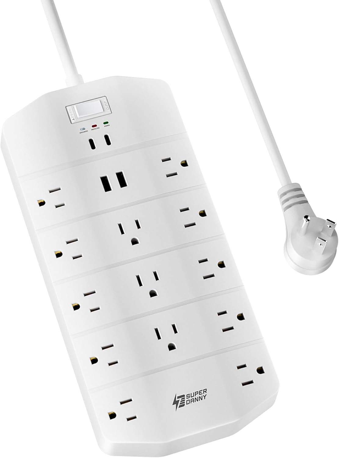 SUPERDANNY 13-Outlet Power Strip