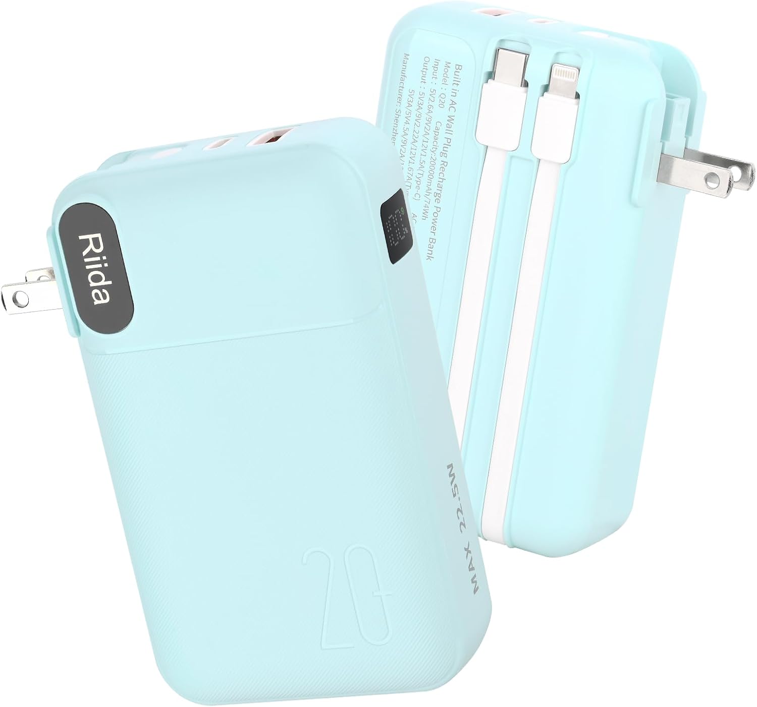 riida 20000mAh with AC Plug