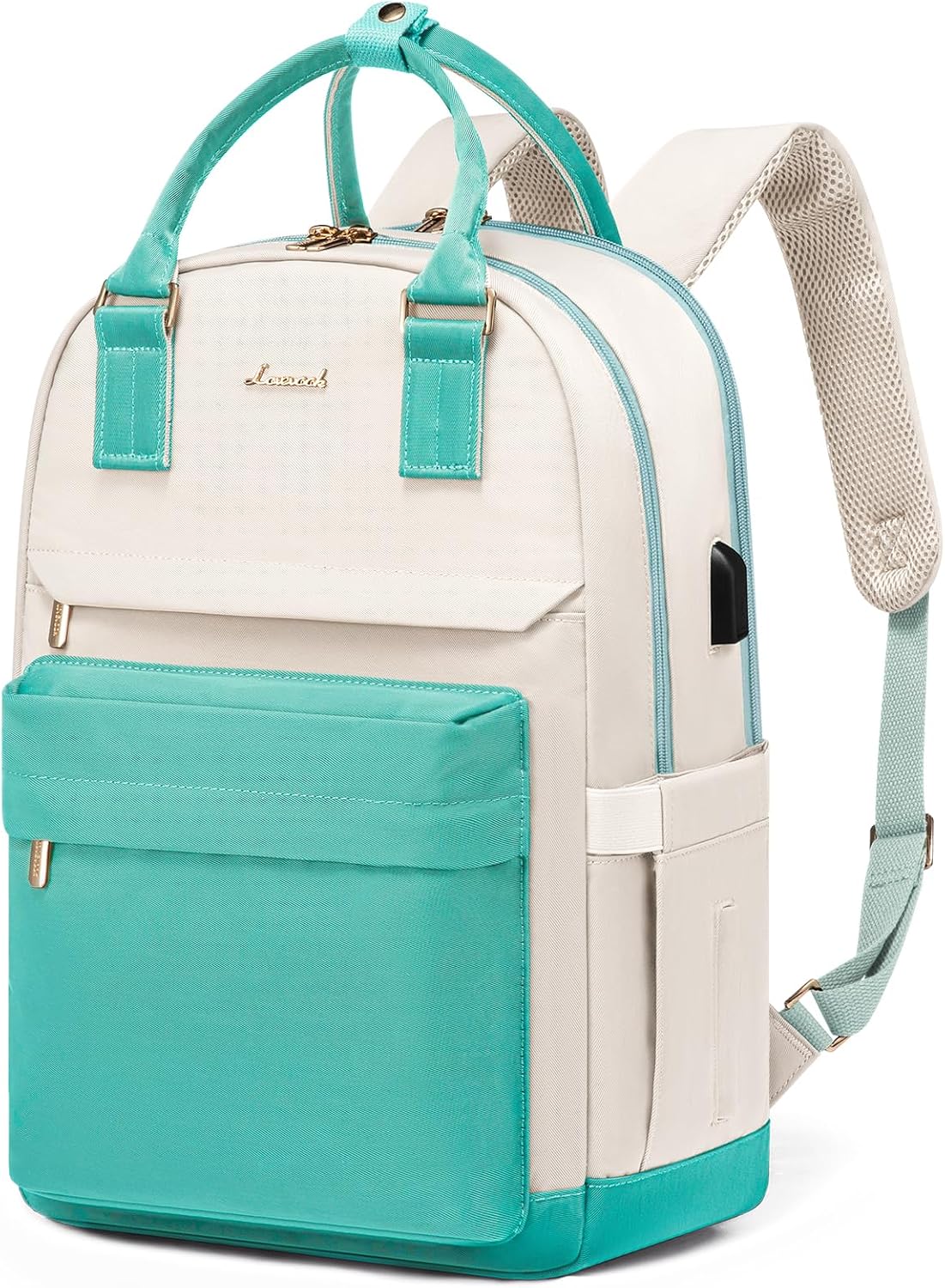 LOVEVOOK Laptop Backpack for Women 15.6 Inch Laptop Bag with USB Port, Fashion Waterproof Backpacks Teacher Nurse Stylish Travel Bags Vintage Daypacks for College Work