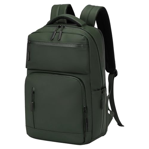 Waterproof Laptop Backpack for Men & Women, Flight Approved Anti-Theft Daypack with 15.6-inch Laptop Sleeve (Green)
