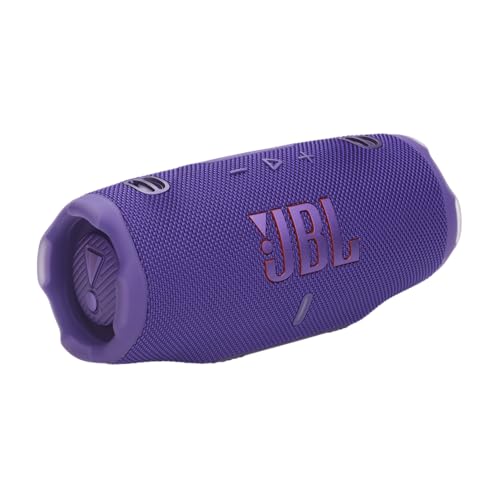 JBL Charge 6 - Portable Waterproof & Drop-Proof Bluetooth Speaker, Bold Pro Sound with AI Sound Boost, 28Hrs of Playtime, Built-in powerbank & Comes with a Sturdy/Removable Carrying Strap (Purple)