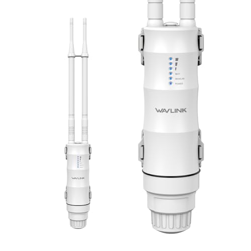 WAVLINK AC1200 Outdoor Long Range WiFi Extender/Wireless Access Point with Active/Passive POE,WAN/LAN Port,IP67 Waterproof, Dual Band 5G+2.4G, 2x7dBi Antennas,Supports Router/AP/Repeater Modes