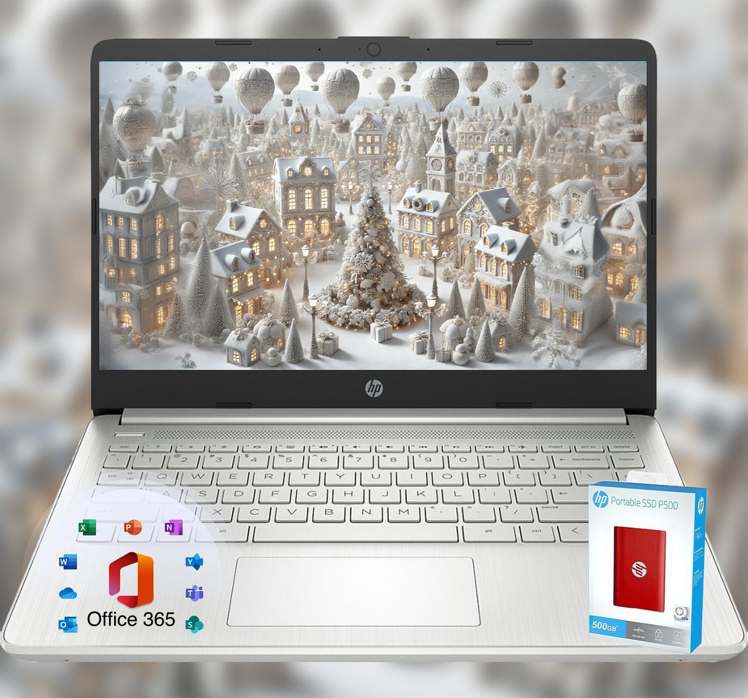 HP 14 w/ 512GB P500 Portable SSD
