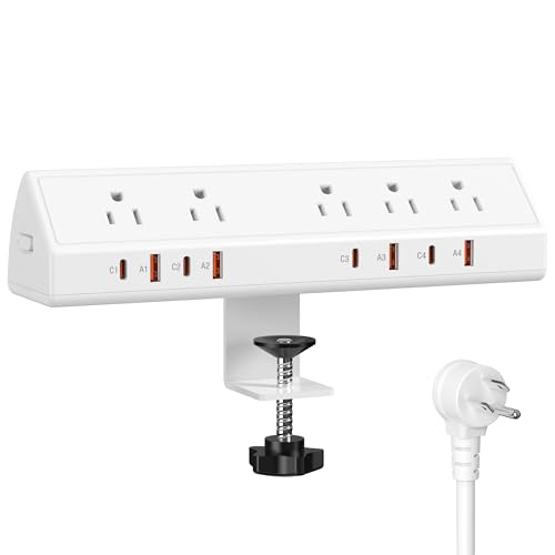 Jgstkcity Desk Clamp Power Strip 65W
