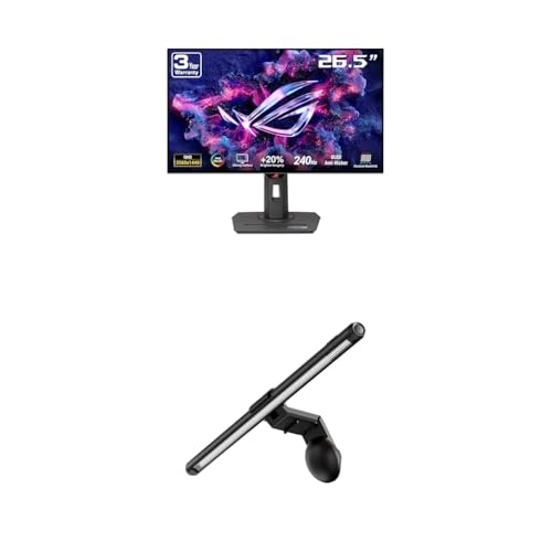 ASUS ROG Strix 27 1440P OLED Gaming Monitor (XG27AQDMG) ROG Aura Monitor Light Bar (ALB01)