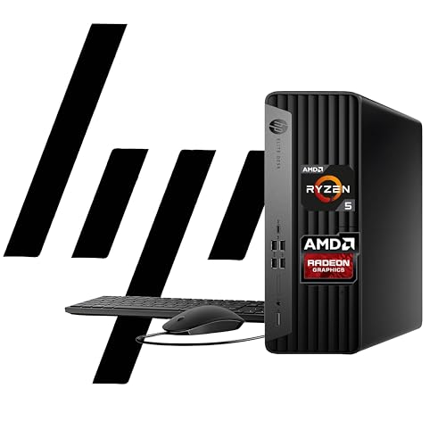 HP EliteDesk 805 G9 SFF Business Desktop Computer, AMD Ryzen 5 8500G, 16GB DDR5, 1TB PCIe SSD, Radeon 740M Graphics, Dual 4K Display Support, USB-C, HDMI, RJ-45, Wi-Fi, Wired KB & Mouse, Win11 Pro
