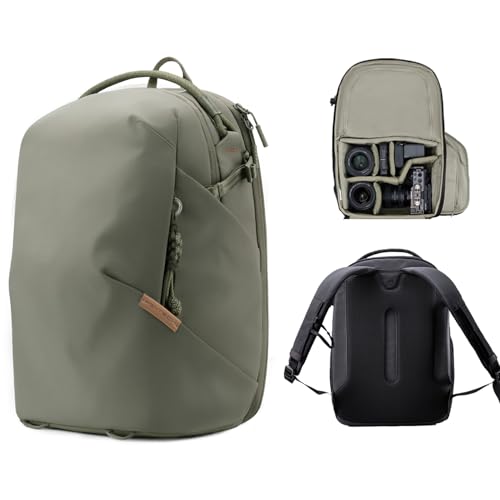 PGYTECH OneGo Lite 16L Camera Backpack Water-Resistant DSLR/Mirrorless Bag for Sony/Canon/Fujifilm, Drone Backpack, Tripod Mount Travel & Weekend Photography Pack for 14" Laptop(Forest)