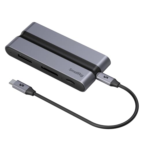 SMALLRIG 9 in 1 CFexpress Type A Card Reader Docking Station with USB3.2 (Gen 2) 10Gbps, SD/TF/CFexpress Type A Readers, USB-A/USB-C/HDMI/Gigabit Ethernet Ports, for iPhone for Mac -4663