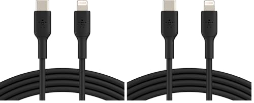 Belkin BoostCharge Fast Charging USB C to Lightning Cable 3.3ft/1M - MFi Certified 18W Power Delivery iPhone Charger Cord - Apple Charger USB C Cable - Fast Charging for iPhone 14, iPhone 13 - Black