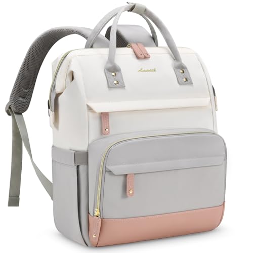 LOVEVOOK Laptop Backpack for Women, 17 Inch Work Business Backpacks Purse With Large Capacity, Waterproof Nurse Bag College Bookbag for School, Waterproof Casual Daypack for Travel