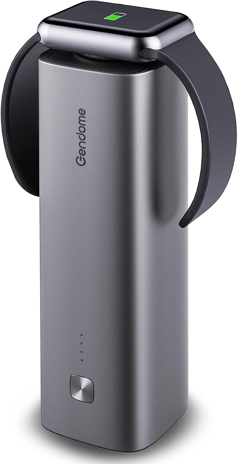 GENDOME Portable Charger, QC3.0 & PD3.0 22.5W Fast Charging, 15000mAh Portable Power Bank LiFePO4 Battery Built in USB C Cable, Travel Essential Backup Battery with USB-C in/Output