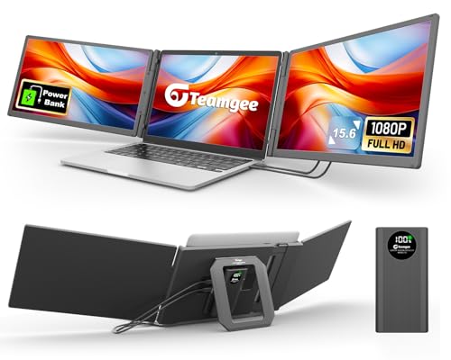 Teamgee 15.6 Laptop Screen Extender with Power Bank