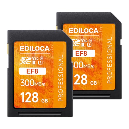 Ediloca 128GB UHS-II SD Card (2PCS)
