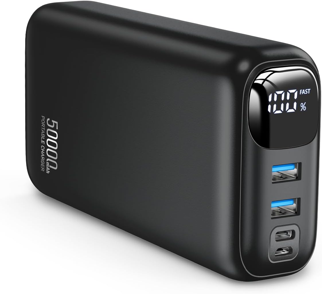 Portable Charger 50000mAh Power Bank - 22.5W Fast Charging External Battery Pack, LED Display USB-C Portable Cell Phone Charger