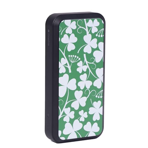 Mophie powerstation prime20 - Ultra-Compact Portable Power Bank with 20,000mAh Internal Battery, 18W USB-C PD Fast Charging, 3-Device Simultaneous Charging, Shamrocks