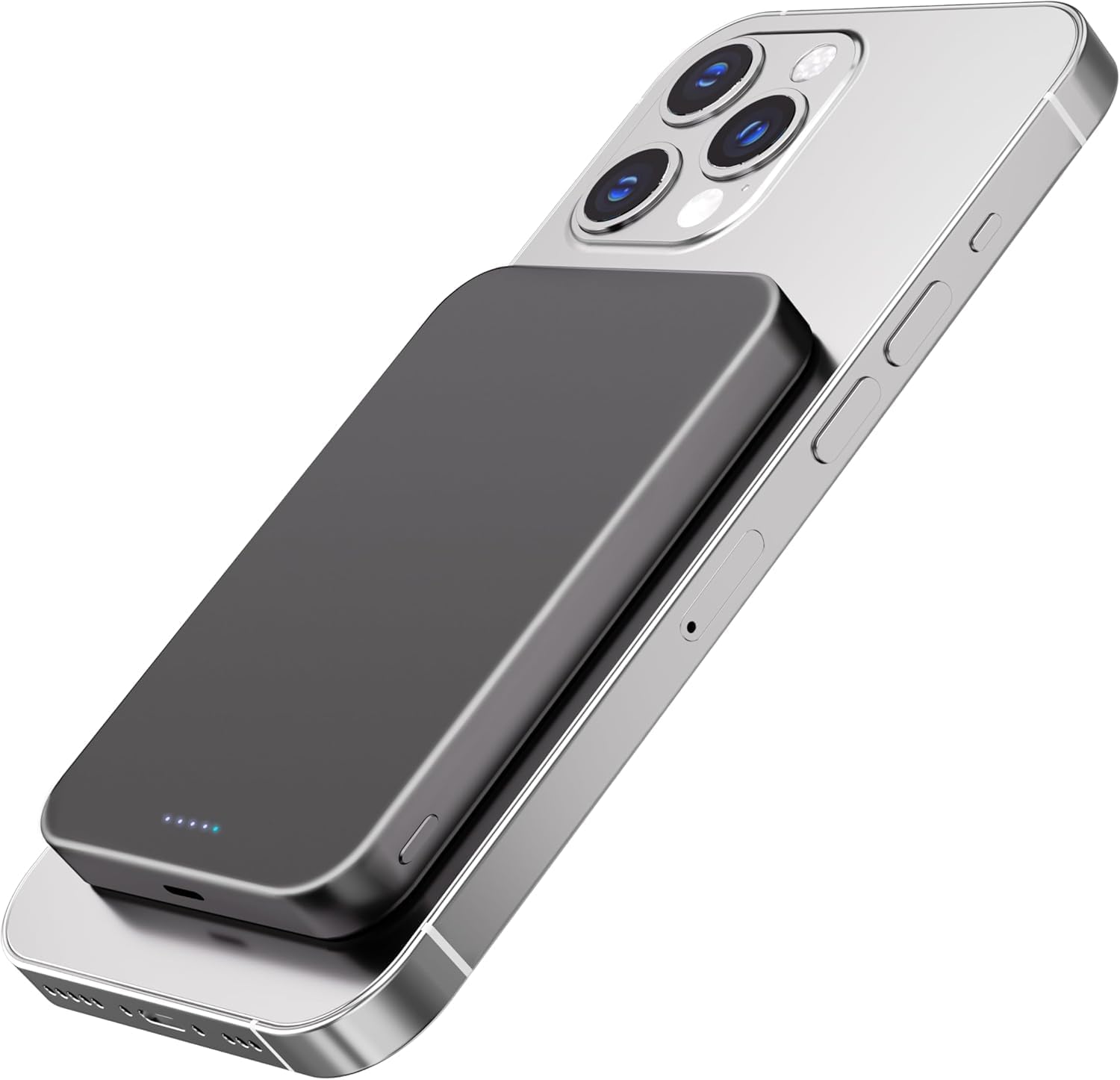 10000mAh Power Bank  Industrys Only Titanium Design, Ultra-Slim 0.55", MagSafe Compatible, 20W PD Fast Charging, Magnetic Wireless & USB-C Charger, for iPhone 1216