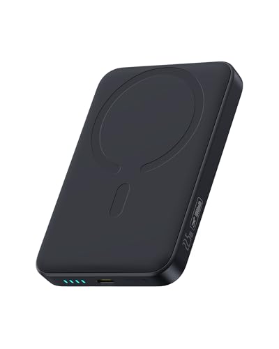 Baseus for MagSafe Portable Charger, 10000mAh Wireless Magnetic Power Bank with USB-C Cable 22.5W PD Charging, Slim Phone Battery Pack Compatible with iPhone 16/15/14/13/12 Pro/Pro Max Series-Black