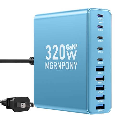 MGRNPONY 320W 10-Port Charging Station