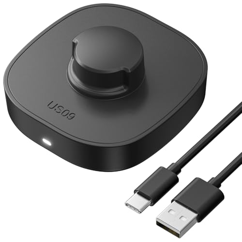 Compatible with Oura Ring Gen3 Charger Size 9, Fast and Safe Charging Dock with USB-C Cable, Travel-Friendly Design for Smart Ring (Black)