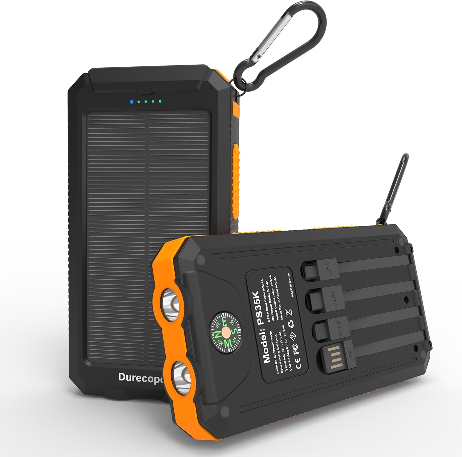 Durecopow 20,000mAh Solar Charger