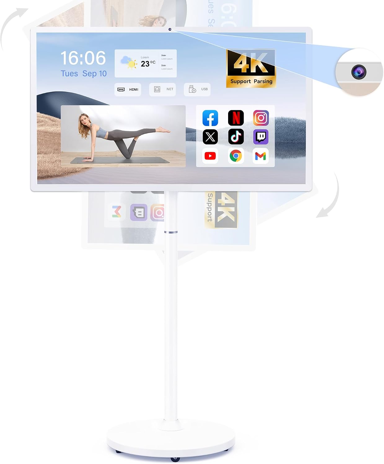 Bisprico 32" Portable Smart TV