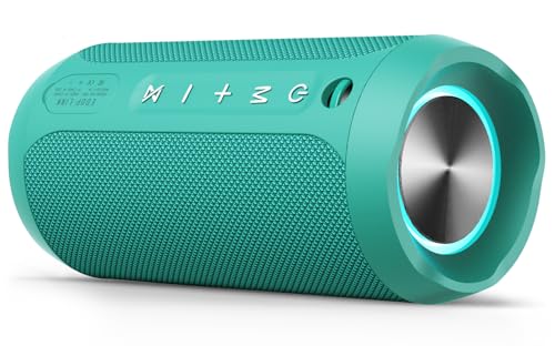 EDUPLINK Bluetooth Speaker, Portable Wireless Speakers, Waterproof IPX7 Speaker, TWS Pairing Stereo, Long Playtime for Home, Travel, Teal