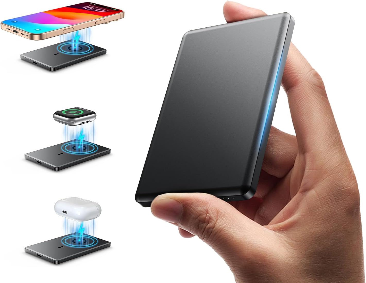 OZKKCT Ultra Slim Magnetic 5,000mAh