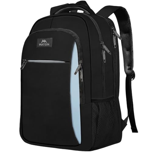 MATEIN Travel Laptop Backpack for Men, Business Anti Theft Slim Sturdy Laptops Backpack with USB Charging Port, Water Resistant College Computer Bag Gift for Women Fits 15.6 Inch Notebook