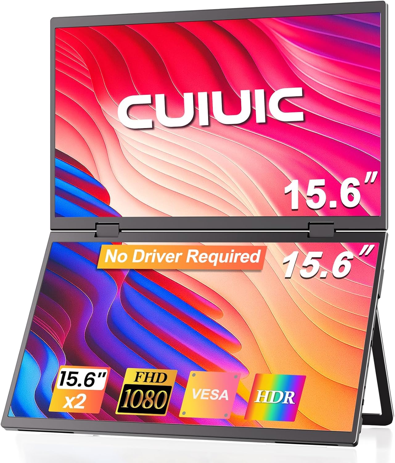 CUIUIC Dual Portable Monitor, 15.6"