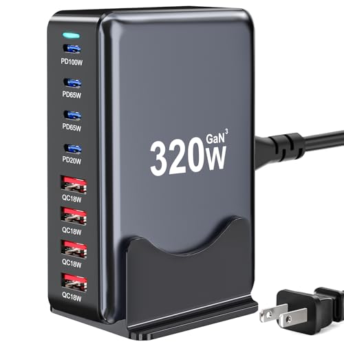 Gixupo 320W 8-Port Charger