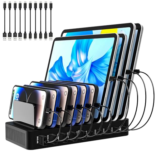 RISWOJOR 100W 10-Port Charging Dock