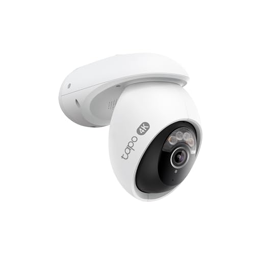 Tapo 4K 8MP Wired Pan/Tilt Outdoor Security Camera