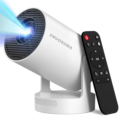 Mini Portable Projector with Wifi6 and Bluetooth, 4K Projector Support 5w Sound Base Speaker, 160 ANSI, Android 11, Auto Vertical Keystone 210Rotatable Proyector for Home Bedroom Outdoor HY300 ULTRA