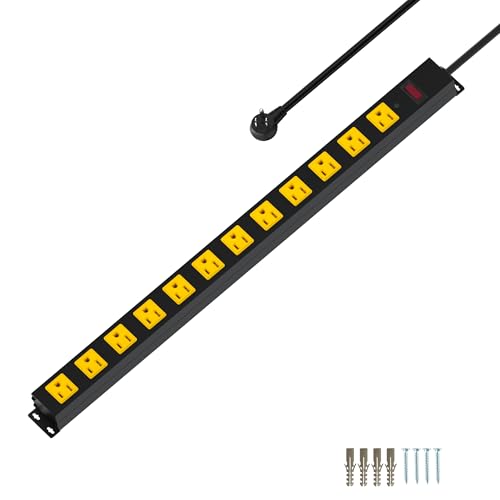 OKCHILD Metal 12‑Outlet Strip