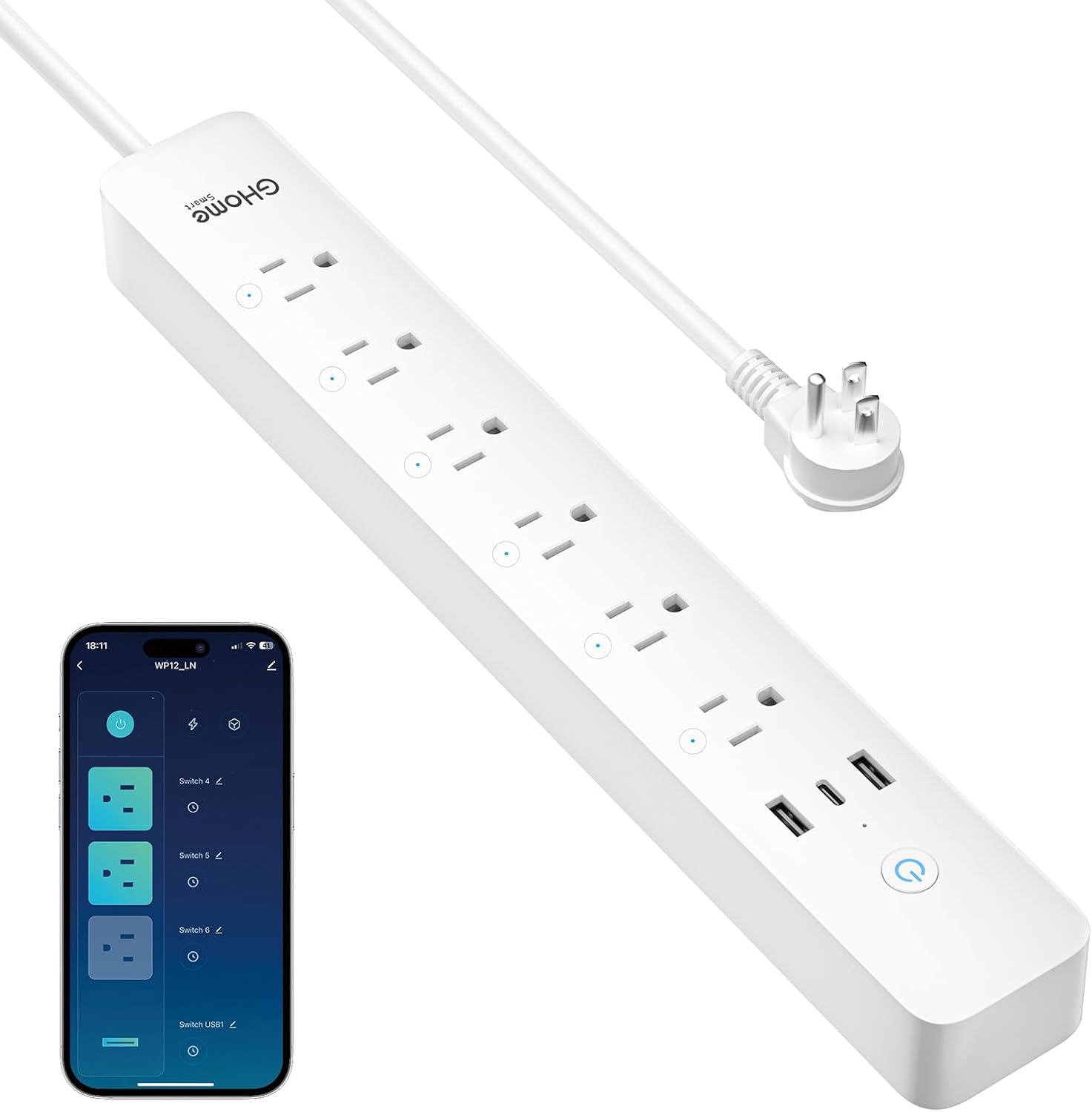 GHome Smart Plug Power Strip