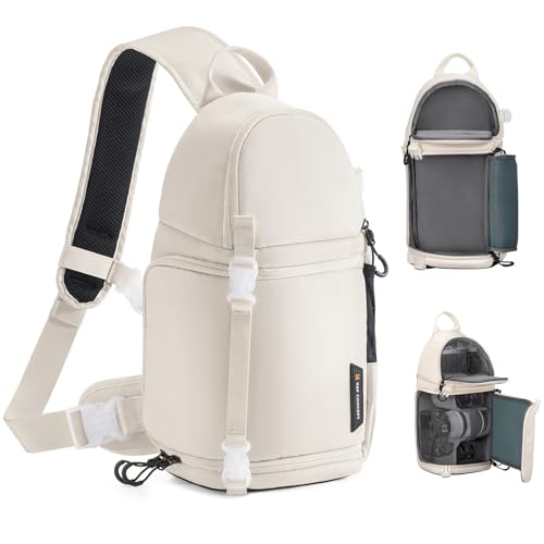 K&F CONCEPT Camera Sling Bag Crossbody Bag Camera Shoulder Backpack DSLR/SLR/Mirrorless Photography Bags Compatible with Canon/Nikon/Sony/Fuji/Gopro/DJI
