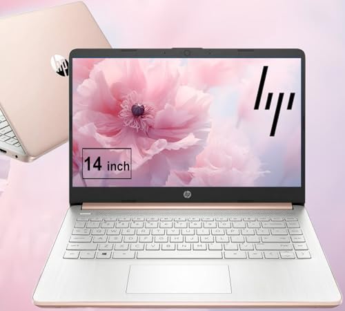 HP Student and Home Laptop with Free Microsoft 365, 16GB RAM, 1.1TB Storage (64GB SSD & 64GB External and 1TB Cloud Storage), Fast Intel Core, Win 11 w/o Earbuds  Perfect for Work & Play (Rose Gold)