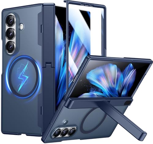 SPIDERCASE Only Designed for Samsung Galaxy Z Fold 7 Case,Built-in [Screen Protector] [Hinge Protection] [Kickstand] Full Body Protective Phone Case for Galaxy Z Fold 7 - Blue