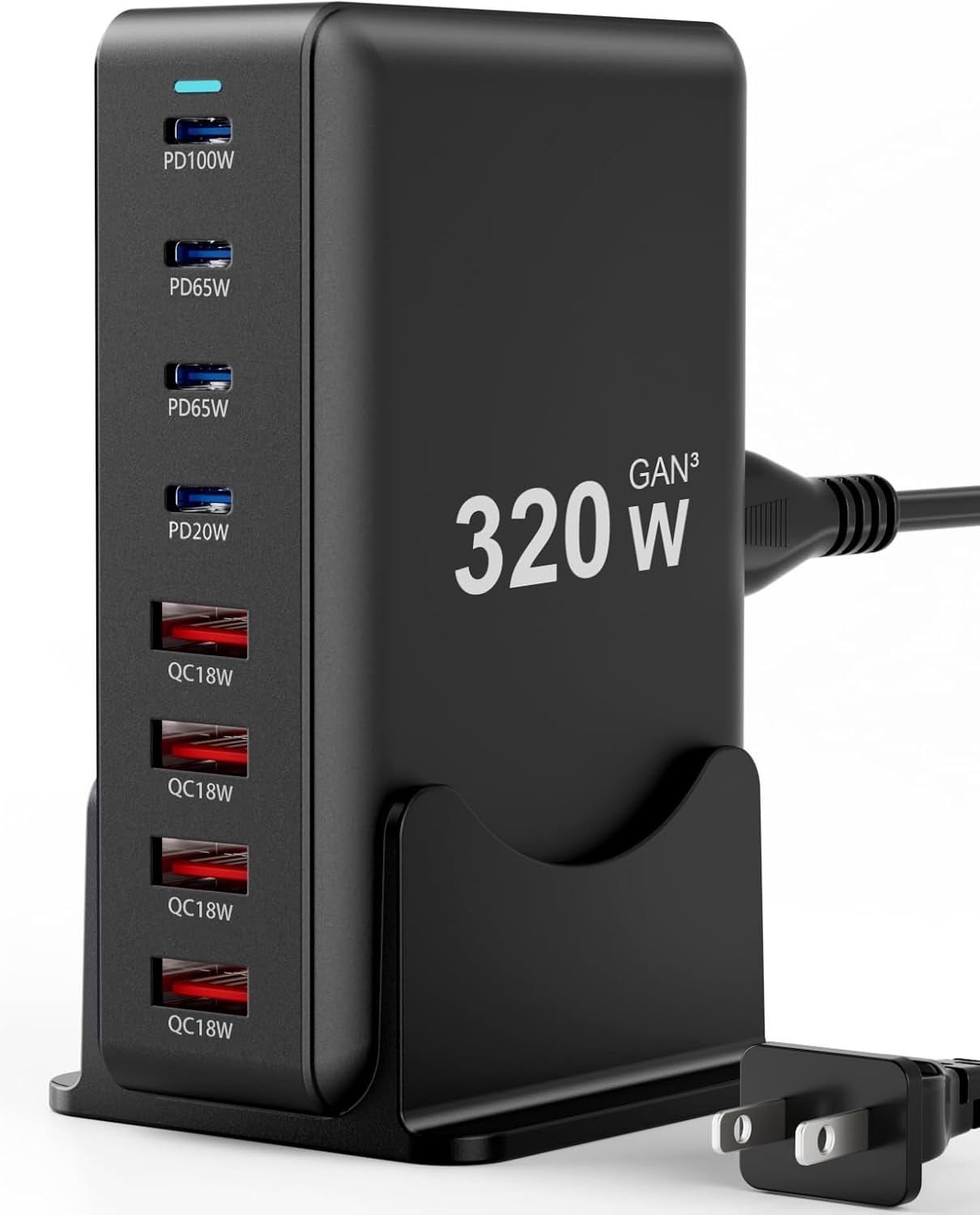 vanmiya 320W 8-Port USB-C Charger Block
