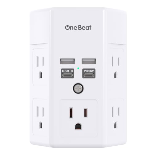 One Beat 5‑Outlet Surge (White)