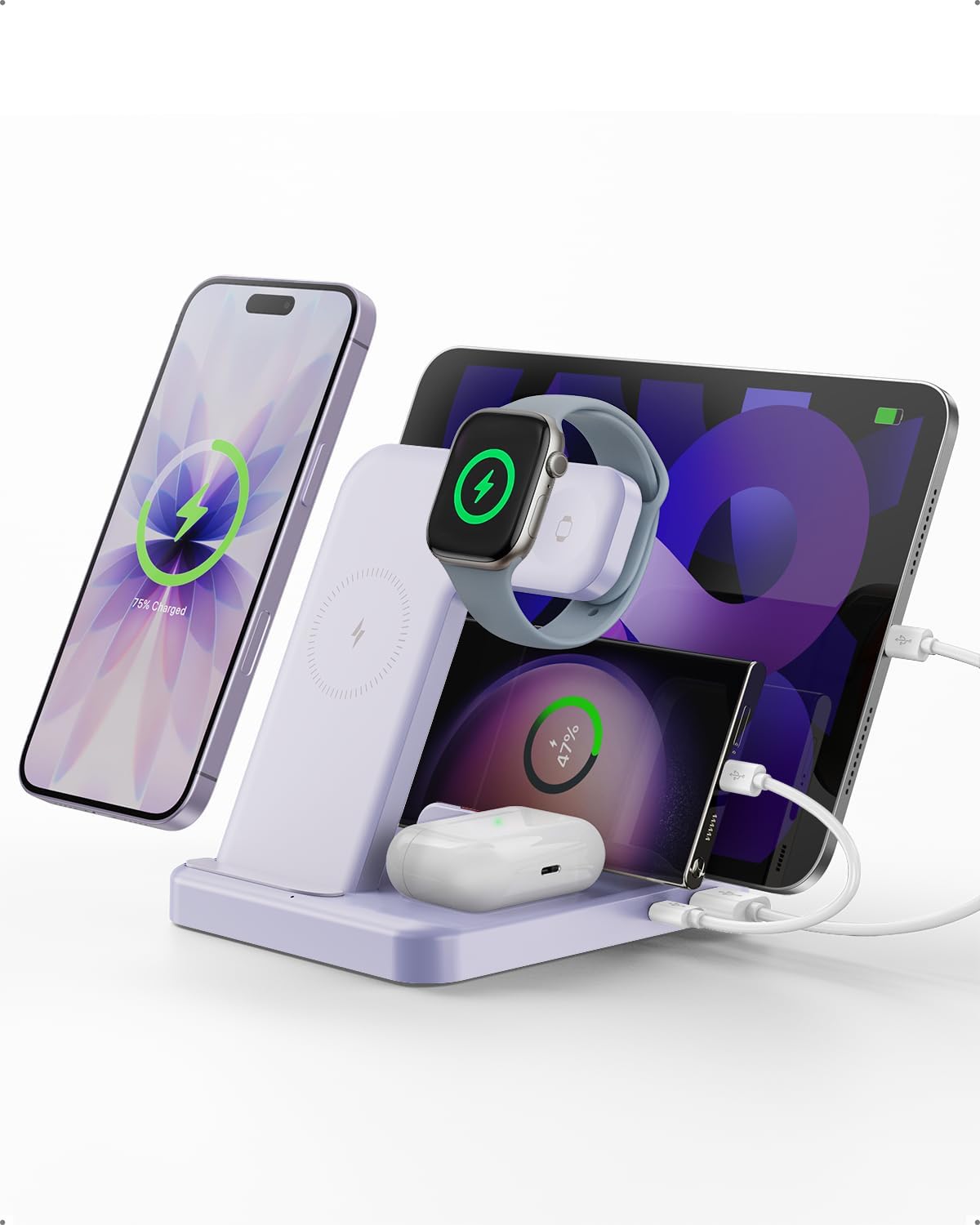 Intoval 5-in-1 Charging Station (Lavender)