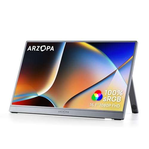 ARZOPA 16.1" Portable Monitor (Gray)