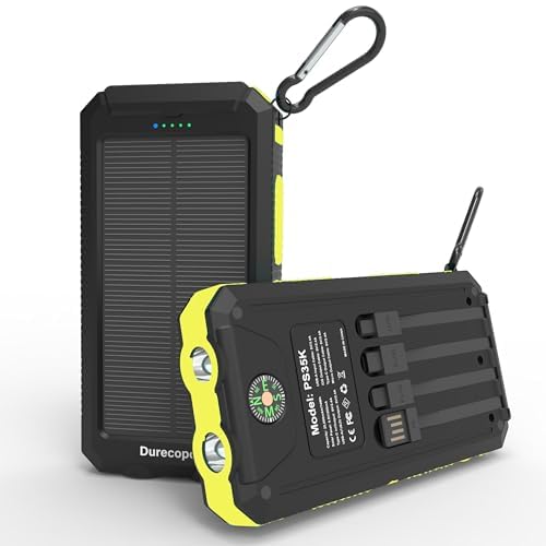 Durecopow Solar Charger Power Bank 20,000mAh
