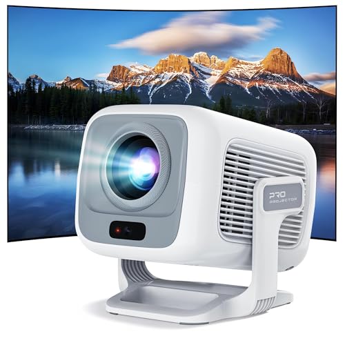 Native 1080P Smart Projector with 4K Support, Auto Focus & Keystone Proyector, Android 11 Smart WiFi 6 Bluetooth 5.4, Portable Outdoor Movie Projectir for iPhone/Netflix/Camping, Home Theater Gift