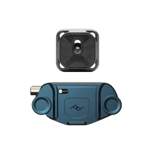 Peak Design Capture Camera Clip V3, Ocean with Plate, Holds DSLR, Compact and Point and Shoot Bodies, Secure, Stable and Accessible, Attaches to Straps and Belts, Quick Release, 200 lb Capacity