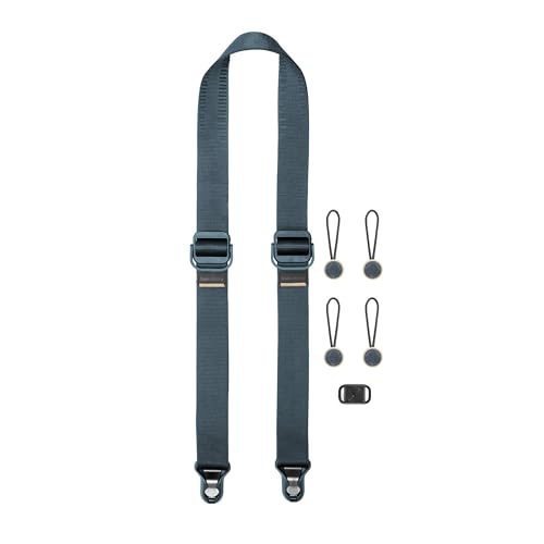 Peak Design Slide Lite Camera Strap, Ocean, Configurable as a Sling, Neck or Shoulder Strap, Quick Release and Connection, Smooth and Grippy Side, Camera Straps for Photographers, 200 lb Capacity