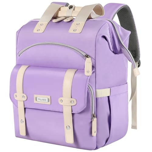 FALANKO Laptop backpack for Women, Computer Backpack Fits 15.6Inch Laptop with USB Charging Port RFID Water Resistant purse Casual Bookbag for Teacher work College nurse Doctor