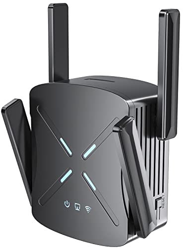 2025 WiFi Extender Signal Booster, New Gen Wi-Fi 6 Repeater, Covers Up to 12,000 sq.ft Range, Dual-Band Internet Booster with Gigabit Ethernet Port, Easy Setup, EasyMesh Compatible