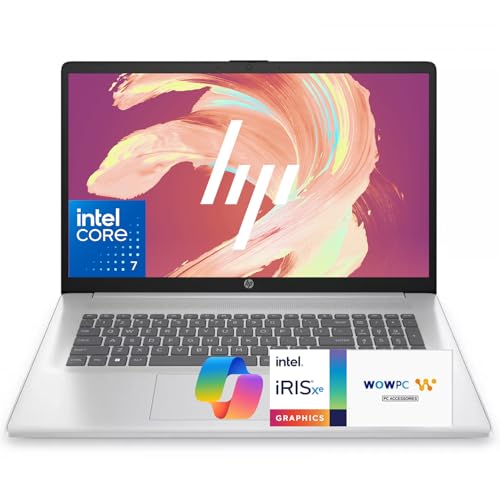 HP 17 Business Laptop, 13th Gen Intel 10-Core i5-1334U (Beats i7-1255U), 17.3 LED Anti-Glare Display, Copilot AI-Ready, 16GB RAM, 1TB SSD, Wi-Fi 6, HDMI, Microsoft Office, Windows 11 Pro, WOWPC USB